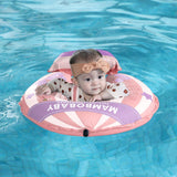 Mambobaby Hot Air Balloon Yüzme Simidi - Pembe, Emniyetli, Gölgelikli ve Ayak Destekli