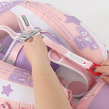 Mambobaby Hot Air Balloon Yüzme Simidi - Pembe, Emniyetli, Gölgelikli ve Ayak Destekli