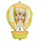 Mambobaby Hot Air Balloon Yüzme Simidi - Sarı, Emniyetli, Gölgelikli ve Ayak Destekli