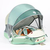 Mambobaby Yüzme Simidi - Axolotl, Emniyetli, Gölgelikli ve Ayak Destekli