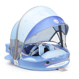 Mambobaby Yüzme Simidi - Balina Köpekbalığı, Emniyetli, Gölgelikli ve Ayak Destekli