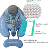 Mambobaby Yüzme Simidi - Blue Shark, Emniyetli, Gölgelikli ve Ayak Destekli