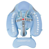 Mambobaby Yüzme Simidi - Blue Shark, Emniyetli, Gölgelikli ve Ayak Destekli