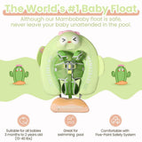 Mambobaby Yüzme Simidi - Cactus Bloom, Emniyetli, Gölgelikli ve Ayak Destekli