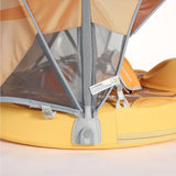 Mambobaby Yüzme Simidi - Çikolatalı Donut, Emniyetli, Gölgelikli ve Ayak Destekli