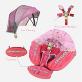 Mambobaby Yüzme Simidi - Cupcake, Emniyetli, Gölgelikli ve Ayak Destekli