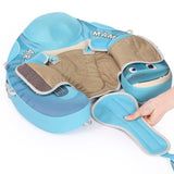 Mambobaby Yüzme Simidi - Dino Hatch, Emniyetli, Gölgelikli ve Ayak Destekli