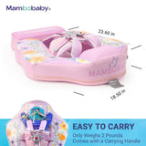 Mambobaby Yüzme Simidi - Flower Bush, Emniyetli, Gölgelikli ve Ayak Destekli