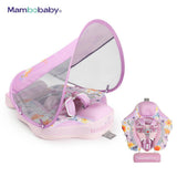 Mambobaby Yüzme Simidi - Flower Bush, Emniyetli, Gölgelikli ve Ayak Destekli