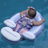 Mambobaby Yüzme Simidi - Gökkuşağı, Emniyetli, Gölgelikli ve Ayak Destekli