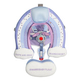 Mambobaby Yüzme Simidi - Gökkuşağı, Emniyetli, Gölgelikli ve Ayak Destekli