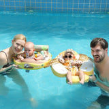 Mambobaby Yüzme Simidi - Gold Angel, Emniyetli, Gölgelikli ve Ayak Destekli