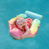 Mambobaby Yüzme Simidi - Gradient, Emniyetli, Gölgelikli ve Ayak Destekli