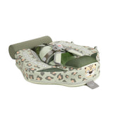 Mambobaby Yüzme Simidi - Green Leopard, Emniyetli, Gölgelikli ve Ayak Destekli