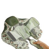 Mambobaby Yüzme Simidi - Green Leopard, Emniyetli, Gölgelikli ve Ayak Destekli