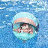 Mambobaby Yüzme Simidi - Holiday Tree, Emniyetli, Gölgelikli ve Ayak Destekli