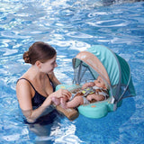 Mambobaby Yüzme Simidi - Holiday Tree, Emniyetli, Gölgelikli ve Ayak Destekli