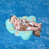 Mambobaby Yüzme Simidi - Holiday Tree, Emniyetli, Gölgelikli ve Ayak Destekli