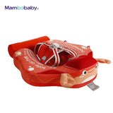 Mambobaby Yüzme Simidi - Kırmızı Yengeç, Emniyetli, Gölgelikli ve Ayak Destekli