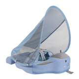 Mambobaby Yüzme Simidi - Classic Blue, Emniyetli, Gölgelikli ve Ayak Destekli