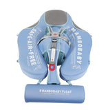 Mambobaby Yüzme Simidi - Classic Blue, Emniyetli, Gölgelikli ve Ayak Destekli