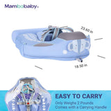 Mambobaby Yüzme Simidi - Mavi Fil, Emniyetli, Gölgelikli ve Ayak Destekli