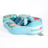 Mambobaby Yüzme Simidi - Mavi Flamingo, Emniyetli, Gölgelikli ve Ayak Destekli