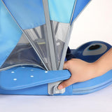 Mambobaby Yüzme Simidi - Mavi Vatoz, Emniyetli, Gölgelikli ve Ayak Destekli