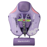 Mambobaby Yüzme Simidi - Purple Constract, Emniyetli, Gölgelikli ve Ayak Destekli