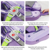 Mambobaby Yüzme Simidi - Purple Constract, Emniyetli, Gölgelikli ve Ayak Destekli