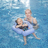 Mambobaby Yüzme Simidi - Mor Penguen, Emniyetli, Gölgelikli ve Ayak Destekli
