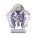 Mambobaby Yüzme Simidi - Purple Unicorn, Emniyetli, Gölgelikli ve Ayak Destekli