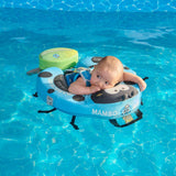 Mambobaby Yüzme Simidi - Ocean Blue Ladybug,  Emniyetli, Gölgelikli ve Ayak Destekli