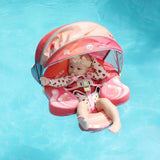 Mambobaby Yüzme Simidi - Octopus, Emniyetli, Gölgelikli ve Ayak Destekli