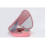 Mambobaby Yüzme Simidi - Classic Pink, Emniyetli, Gölgelikli ve Ayak Destekli
