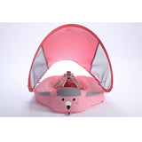 Mambobaby Yüzme Simidi - Classic Pink, Emniyetli, Gölgelikli ve Ayak Destekli
