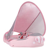 Mambobaby Yüzme Simidi - Pembe Fil, Emniyetli, Gölgelikli ve Ayak Destekli