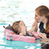 Mambobaby Yüzme Simidi - Pembe Kelebek, Emniyetli, Gölgelikli ve Ayak Destekli