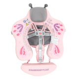Mambobaby Yüzme Simidi - Pembe Kelebek, Emniyetli, Gölgelikli ve Ayak Destekli