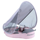 Mambobaby Yüzme Simidi - Pembe Uğur Böceği, Emniyetli, Gölgelikli ve Ayak Destekli