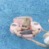 Mambobaby Yüzme Simidi - Pembe Uğur Böceği, Emniyetli, Gölgelikli ve Ayak Destekli
