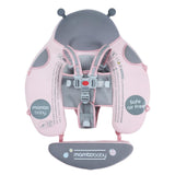 Mambobaby Yüzme Simidi - Pembe Uğur Böceği, Emniyetli, Gölgelikli ve Ayak Destekli