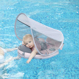 Mambobaby Yüzme Simidi - Pembe Uğur Böceği, Emniyetli, Gölgelikli ve Ayak Destekli