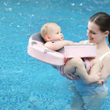 Mambobaby Yüzme Simidi - Pembe Uğur Böceği, Emniyetli, Gölgelikli ve Ayak Destekli