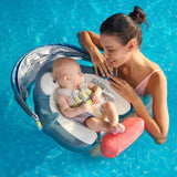Mambobaby Yüzme Simidi - Penguin Pup, Emniyetli, Gölgelikli ve Ayak Destekli