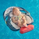 Mambobaby Yüzme Simidi - Penguin Pup, Emniyetli, Gölgelikli ve Ayak Destekli