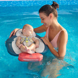 Mambobaby Yüzme Simidi - Penguin Pup, Emniyetli, Gölgelikli ve Ayak Destekli