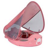 Mambobaby Yüzme Simidi - Pink Shark, Emniyetli, Gölgelikli ve Ayak Destekli