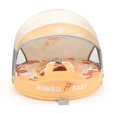 Mambobaby Yüzme Simidi - Pizza,  Emniyetli, Gölgelikli ve Ayak Destekli
