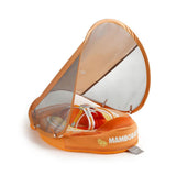 Mambobaby Yüzme Simidi - Orange, Emniyetli, Gölgelikli ve Ayak Destekli